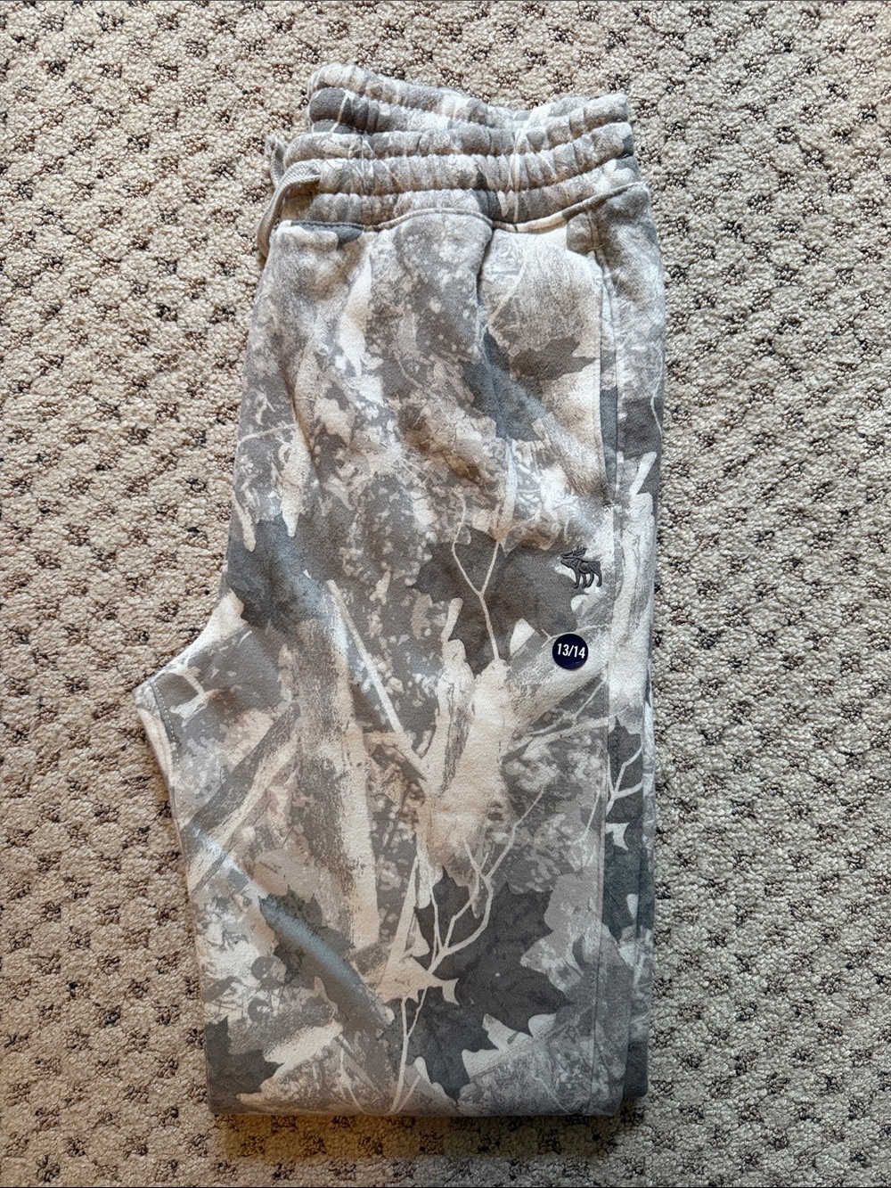Kids Abercrombie Gray Camouflage Jogger Sweatpants